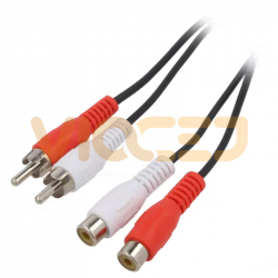 KÁBEL 2xRCA PREDLŽOVACÍ 1.5m